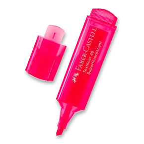 Highlighter Textliner 1546 szuperfluoreszkáló, piros Faber Castell 154621